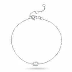letter d zirkoon armband in zilver - My Letter