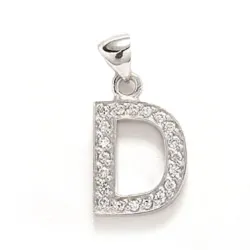 Letter d hanger in zilver