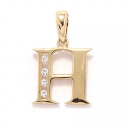 Letter h hanger in 8 karaat goud