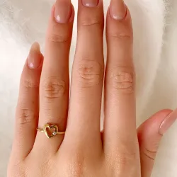 Hart ring in verguld sterlingzilver