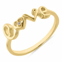 Love ring in verguld sterlingzilver