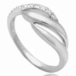 Elegant witte zirkoon ring in zilver