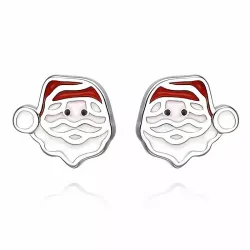 kerstman oorbellen in zilver - Little Ones