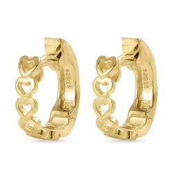 14 mm hart creool in verguld zilver