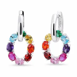 multikleurige creool in zilver