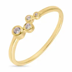zirkoon ring in verguld sterlingzilver - Bubbly Sparkle