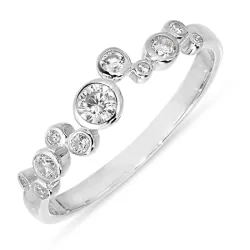 witte zirkoon ring in zilver - Bubbly Sparkle
