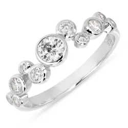 witte zirkoon ring in zilver - Bubbly Sparkle