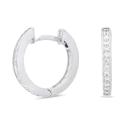 zirkoon creool in zilver