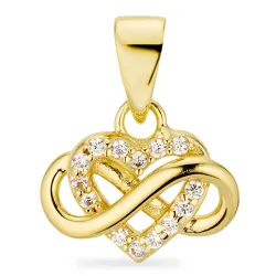 infinity zirkoon hanger in verguld sterlingzilver