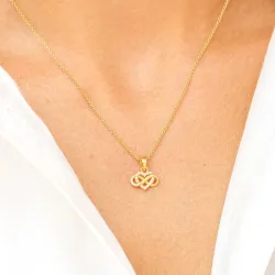 infinity zirkoon hanger in verguld sterlingzilver