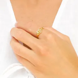 infinity zirkoon ring in verguld sterlingzilver