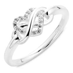 infinity zirkoon ring in zilver