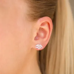 infinity zirkoon oorsteker in zilver
