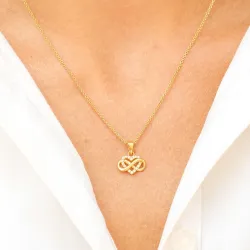 infinity zirkoon hanger in verguld sterlingzilver