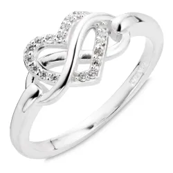 infinity zirkoon ring in zilver