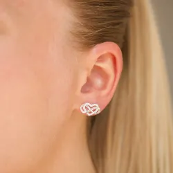 infinity zirkoon oorsteker in zilver