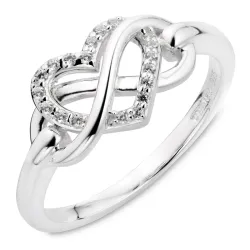 infinity zirkoon ring in zilver