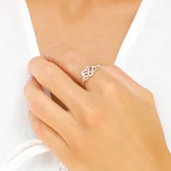 infinity zirkoon ring in zilver