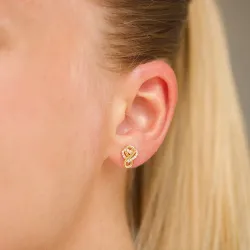 infinity zirkoon oorbellen in verguld zilver