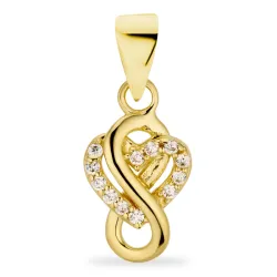 infinity zirkoon hanger in verguld sterlingzilver