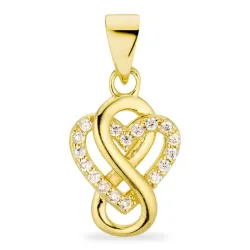 infinity zirkoon hanger in verguld sterlingzilver