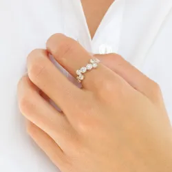 zirkoon ring in zilver - Bubbly Sparkle