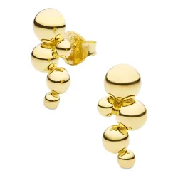 bolletje oorbellen in verguld sterlingzilver - Bubbly Pure