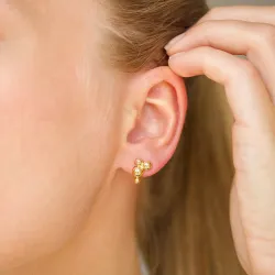 bolletje oorbellen in verguld zilver - Bubbly Pure