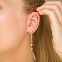 lange oorbellen in verguld zilver - Bubbly Pure