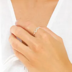 bolletje ring in zilver - Bubbly Pure