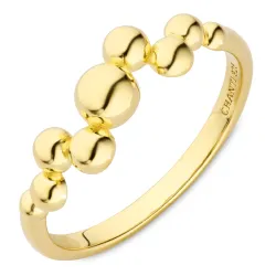 bolletje ring in verguld sterlingzilver - Bubbly Pure