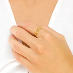 bolletje ring in verguld sterlingzilver - Bubbly Pure