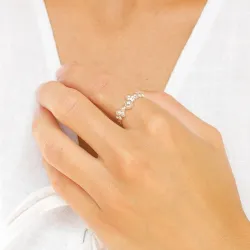 bolletje ring in zilver - Bubbly Pure