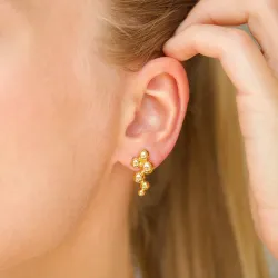 bolletje oorbellen in verguld sterlingzilver - Bubbly Pure