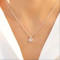 hart infinity hanger in verguld sterlingzilver - Amoré