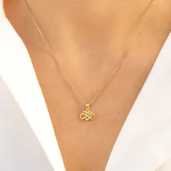 hart infinity hanger in verguld sterlingzilver - Amoré