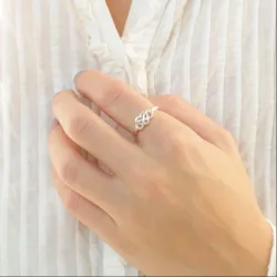 infinity ring in zilver - Amoré