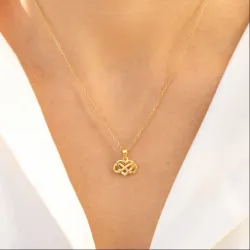 hart infinity hanger in verguld sterlingzilver - Amoré