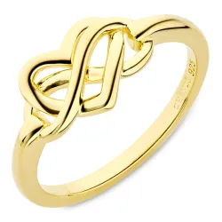 infinity ring in verguld sterlingzilver - Amoré