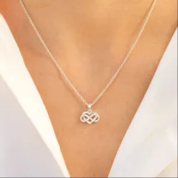 hart infinity hanger in zilver - Amoré