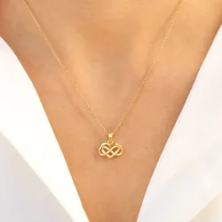 hart infinity hanger in verguld sterlingzilver - Amoré