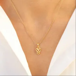 hart infinity hanger in verguld sterlingzilver - Amoré