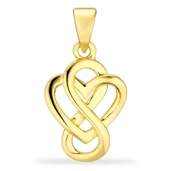 hart infinity hanger in verguld sterlingzilver - Amoré