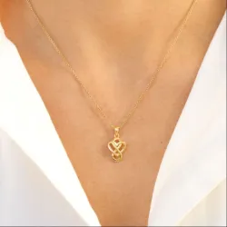 hart infinity hanger in verguld sterlingzilver - Amoré