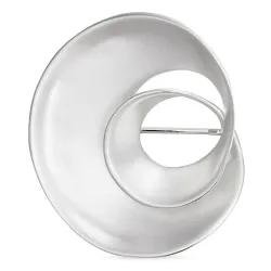 rond broche in zilver