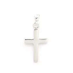 12 x 20 mm kruis hanger in zilver
