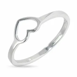 Vinger ringen hart ring in zilver