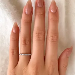 Elegant bolletje ring in zilver