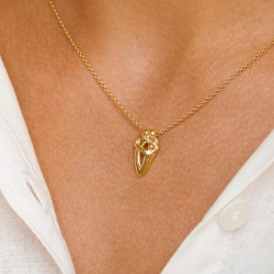 moeder en kind hanger in verguld sterlingzilver